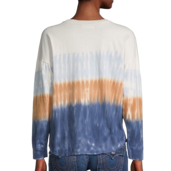 Madewell Delancy Dip Tie-Dye Long Sleeve Shirt Size M - Picture 2 of 11